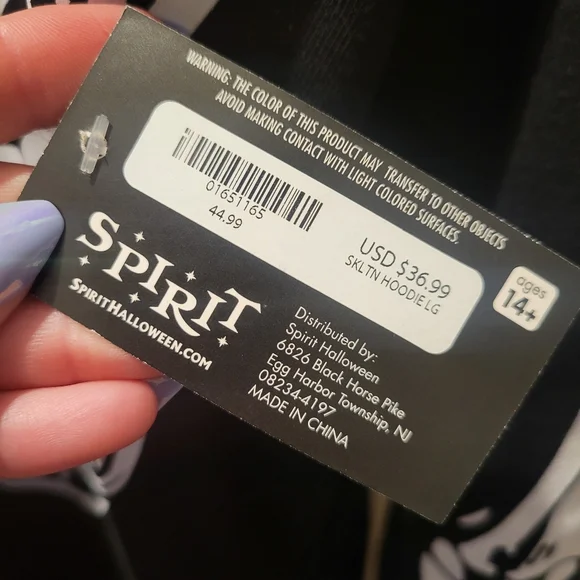 Large mens skeleton sweatshirt hoodie - Picture 6 of 6